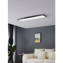 Eglo SALOBRENA 1 Plafondarmaturen aluminium, staal zwart / Kunststof wit H: 50 mm