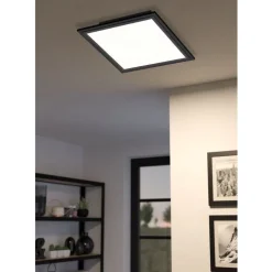 Eglo SALOBRENA 1 Plafondarmaturen aluminium, staal zwart / Kunststof wit H: 50 mm