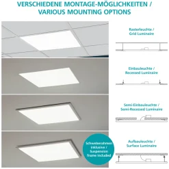 Eglo SALOBRENA 1 Plafondarmaturen aluminium, staal wit / Kunststof wit H: 50 mm