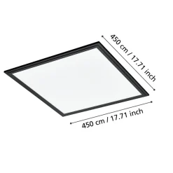 Eglo SALOBRENA 1 Plafondarmaturen aluminium zwart / Kunststof wit H: 50 mm