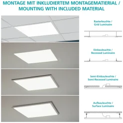 Eglo SALOBRENA 1 rasterarmatuur aluminium wit / Kunststof wit H: 11 mm