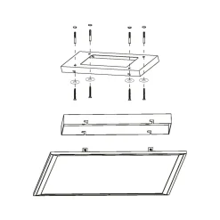Eglo SALOBRENA-A Plafondarmaturen aluminium wit / Kunststof wit H: 50 mm