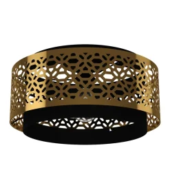 Eglo SANDBACH Plafondarmaturen staal zwart, geelkoper H: 220 mm | Ø 420 mm