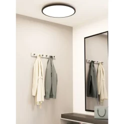 Eglo SARSINA-Z Plafondarmaturen aluminium, staal zwart / Kunststof wit H: 52 mm | Ø 600 mm