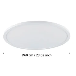 Eglo SARSINA-Z Plafondarmaturen aluminium, staal wit / Kunststof wit H: 52 mm | Ø 600 mm