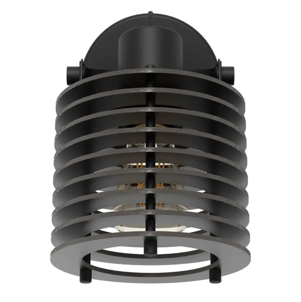 Eglo SEGOVIA spot staal zwart / Hout zwart H: 195 mm