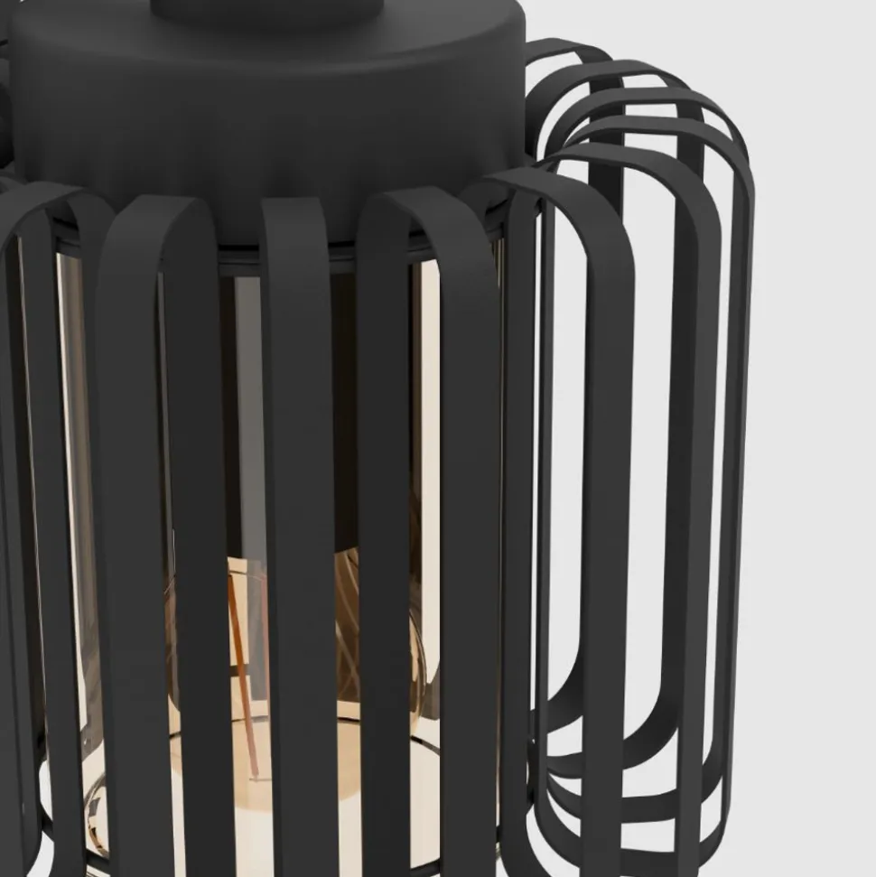 Eglo SELINUS Staande lampen staal zwart / Glas helder H: 845 mm