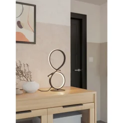 Eglo SERPINS Tafellampen aluminium, staal zwart / Kunststof wit H: 405 mm