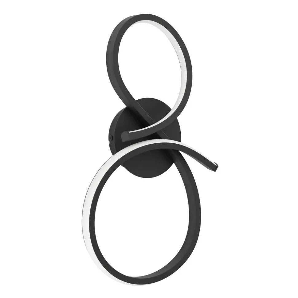 Eglo SERPINS Wandlamp aluminium, staal zwart / Kunststof wit H: 400 mm