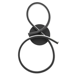 Eglo SERPINS Wandlamp aluminium, staal zwart / Kunststof wit H: 400 mm