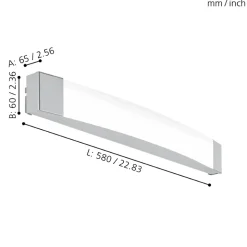 Eglo SIDERNO Spiegelarmaturen staal chroom / Kunststof satijn