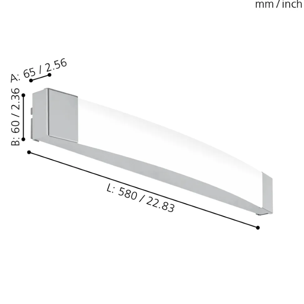Eglo SIDERNO Spiegelarmaturen staal chroom / Kunststof satijn