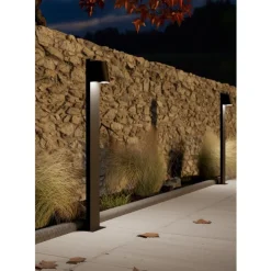 Eglo STAGNONE Sokkelarmaturen aluminium, staal zwart / Glas helder H: 1000 mm