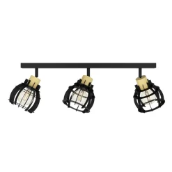 Eglo STILLINGTON 1 spot staal, hout zwart, bruin H: 245 mm