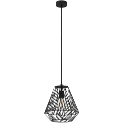 Eglo STYPE hanglamp staal zwart H: 1100 mm | Ø 330 mm