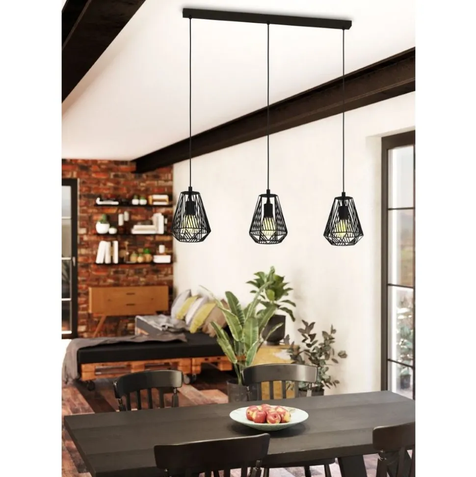 Eglo STYPE hanglamp staal zwart H: 1100 mm