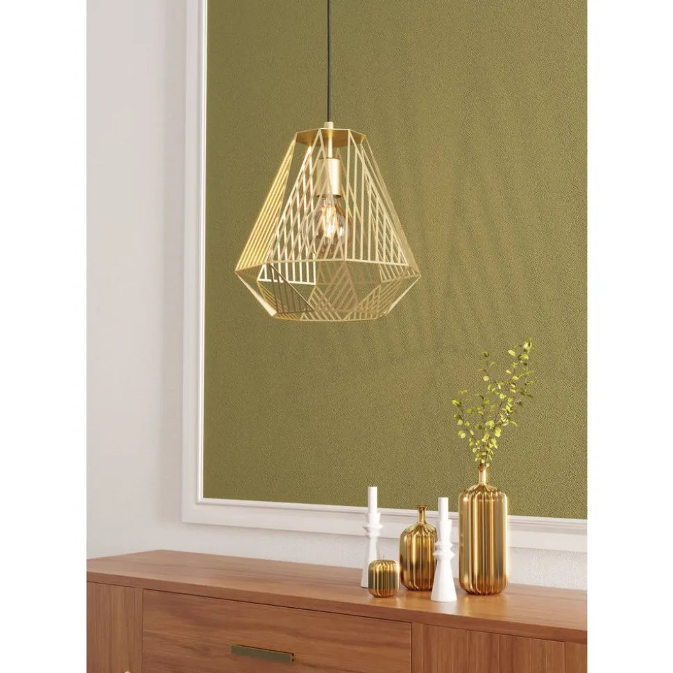 Eglo STYPE hanglamp staal goudkleuren H: 1100 mm | Ø 330 mm