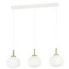 Eglo SUMMERHILL hanglamp staal, hout wit, bruin / papier wit H: 1100 mm