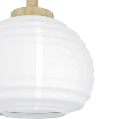 Eglo SUMMERHILL hanglamp staal, hout wit, bruin / papier wit H: 1100 mm