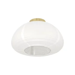 Eglo SUMMERHILL Plafondarmaturen hout, staal bruin / papier wit H: 245 mm | Ø 400 mm