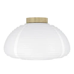 Eglo SUMMERHILL Plafondarmaturen hout, staal bruin / papier wit H: 245 mm | Ø 400 mm