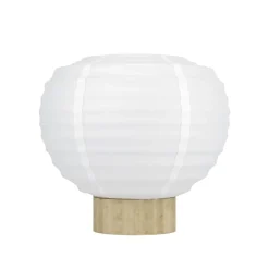 Eglo SUMMERHILL Tafellampen hout, staal bruin / papier wit H: 200 mm | Ø 225 mm