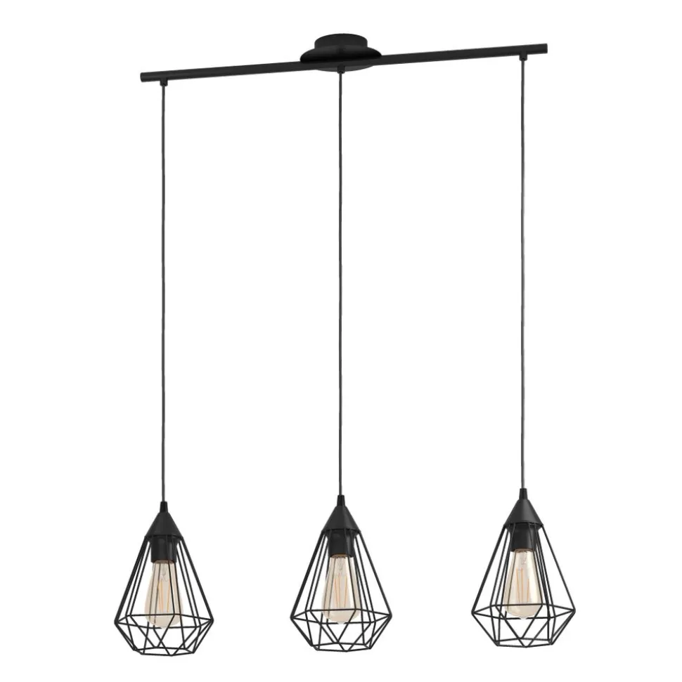 Eglo TARBES hanglamp staal zwart / staal zwart H: 1100 mm