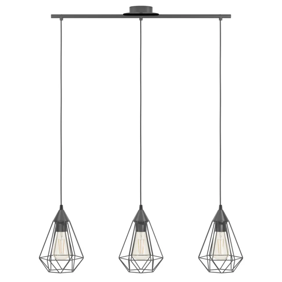 Eglo TARBES hanglamp staal zwart / staal zwart H: 1100 mm