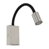 Eglo TAZZOLI Wandlamp staal, kunststof nikkel-mat, zwart H: 300 mm