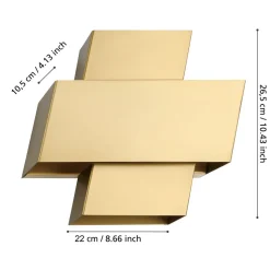 Eglo TIMPAROSSA Wandlamp staal goudkleuren H: 220 mm