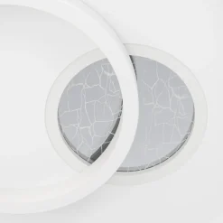 Eglo TIRIOLO Wand-/plafondlamp staal, kunststof wit, zilver H: 60 mm | Ø 380 mm