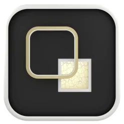 Eglo TIRIOLO Wand-/plafondlamp staal, kunststof zwart, goud H: 60 mm