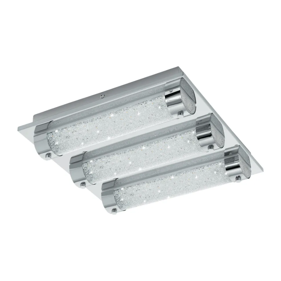 Eglo TOLORICO Wand-/plafondlamp roestvast staal chroom / kunststof, kristal helder H: 75 mm