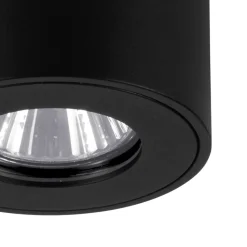 Eglo TORRECOLA Plafondarmaturen aluminium, kunststof zwart / Glas helder H: 95 mm | Ø 80 mm