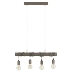 Eglo TOWNSHEND 4 hanglamp staal antiek bruin, zwart H: 1100 mm