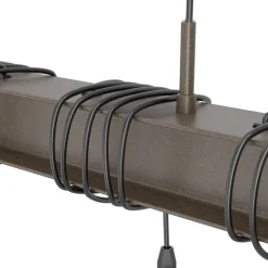 Eglo TOWNSHEND 4 hanglamp staal antiek bruin, zwart H: 1100 mm