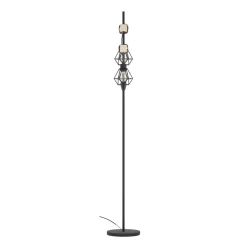 Eglo TOWNSHEND 5 Staande lampen staal, hout zwart, bruin H: 1665 mm