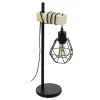 Eglo TOWNSHEND 5 Tafellampen staal, hout zwart, bruin H: 500 mm