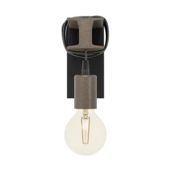Eglo TOWNSHEND 4 Wandlamp staal zwart, bruin