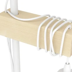 Eglo TOWNSHEND Staande lampen staal wit / Hout bruin H: 1665 mm