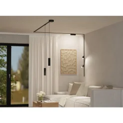 Eglo TPLUS PENDANT spot Kunststof zwart H: 1100 mm | Ø 55 mm