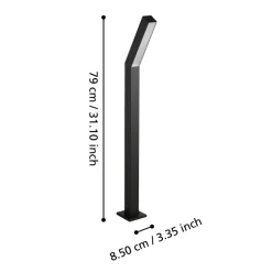 Eglo UGENTO Staande lampen aluminium, staal zwart / Kunststof wit H: 790 mm