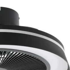 Eglo VALLONIA Ventilator met licht ABS zwart-mat / acryl melkkleurig H: 210 mm | Ø 480 mm