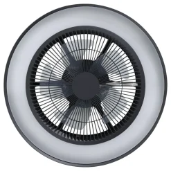 Eglo VALLONIA Ventilator met licht ABS zwart-mat / acryl melkkleurig H: 210 mm | Ø 480 mm