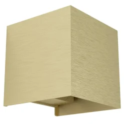 Eglo VALMONTONE Wandlamp aluminium geelkoper-geborsteld / Glas helder H: 100 mm