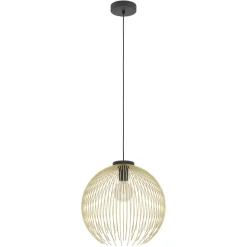 Eglo VENEZUELA hanglamp staal zwart, goud H: 1100 mm | Ø 400 mm