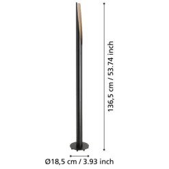 Eglo VL/1 GU10 BARBOTTO ZWART/EIKEN