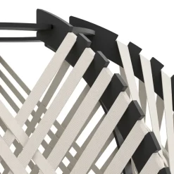 Eglo WAVERTON Staande lamp staal zwart / textiel, hout wit, zwart H: 1430 mm | Ø 400 mm