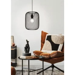 Eglo WRINGTON hanglamp staal zwart H: 1100 mm | Ø 300 mm