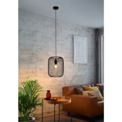 Eglo WRINGTON hanglamp staal zwart H: 1100 mm | Ø 300 mm